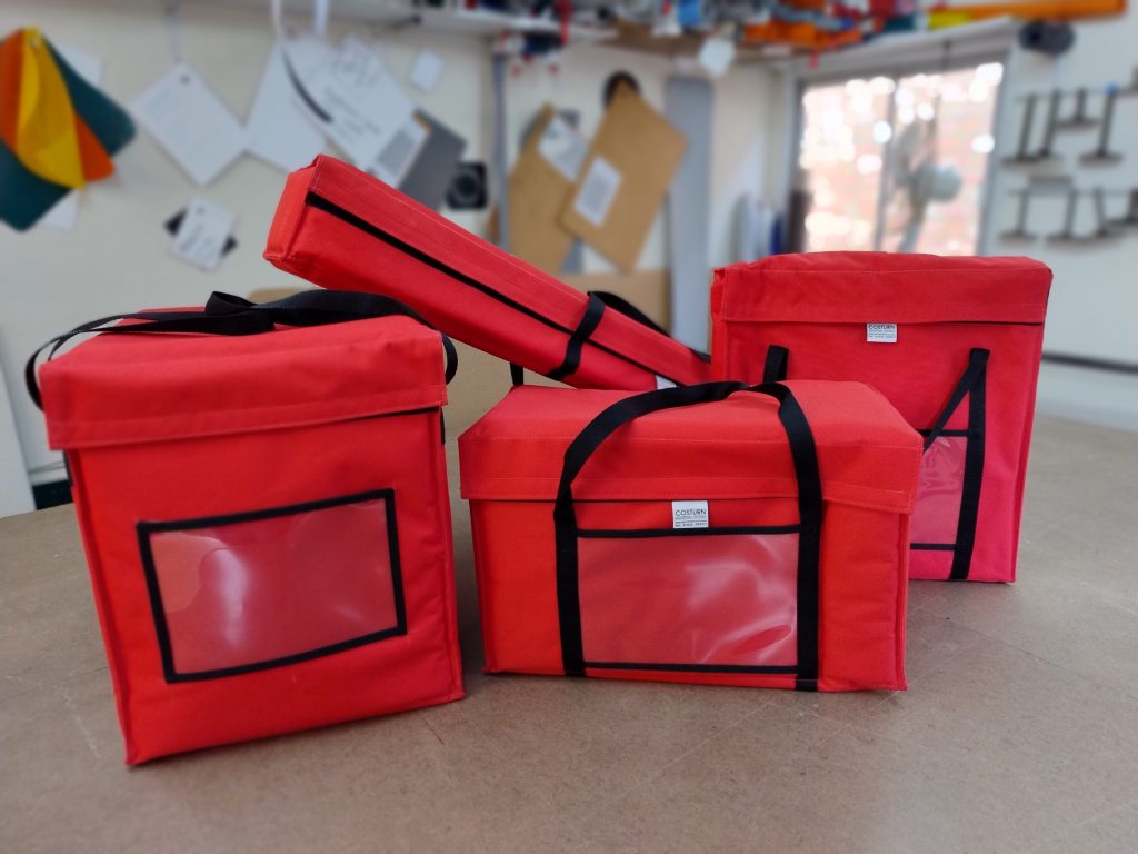 A selection of padded bags